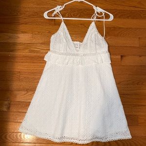 White patterned dress